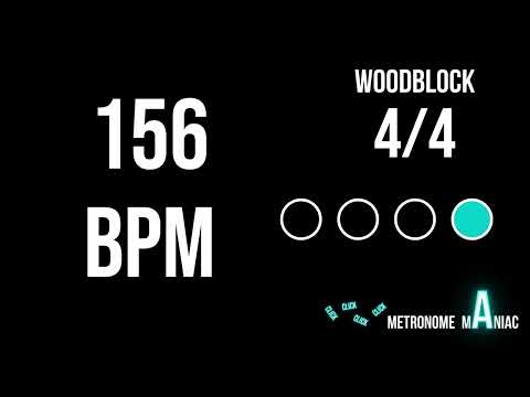 Metronome 156 BPM 4/4 - Woodblock
