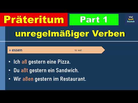 Deutsch lernen|Unregelmäßige Verben und Sätze in der Vergangenheit Präteritum | Niveau A2, B1. Teil1