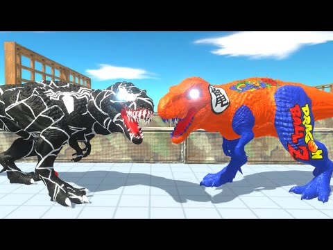 GOKU T REX vs VENOM DEATH RUN - Animal Revolt Battle Simulator