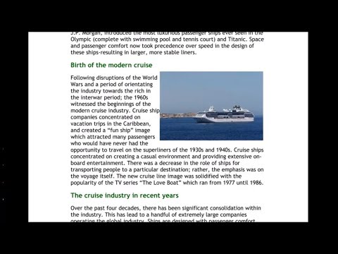 CIMA MCS August 2019 - Cruisecalm - Industry Analysis