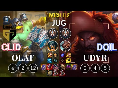 GEN Clid Olaf vs Doil Udyr Jungle - KR Patch 11.3