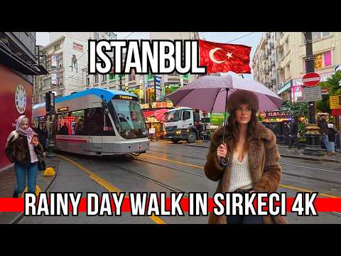 Most Atmospheric Food Walk: Rainy Istanbul Sirkeci 4K 2026 | Restaurants & Markets