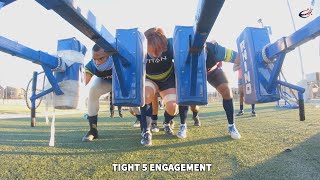 Tight Five Crouch-Bind-Set Engagement Drill: RugbyTown CROSSOVER Academy Day 5 1