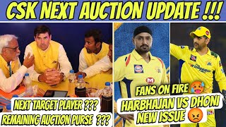 Csk Next IPL Auction Target 🔥 | Dhoni Vs Harbhajan Singh New Issue