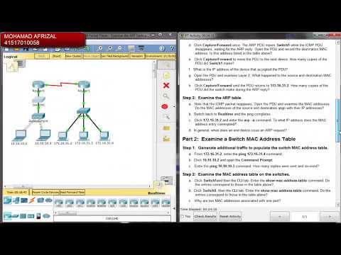 Packet Tracer - Examine the ARP Table (5.3.2.8)