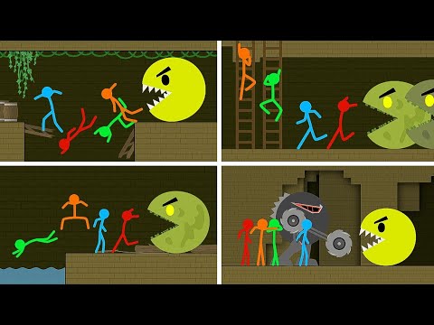 Stickman and Pacman Animation - Part 16-20 (FAN MADE)