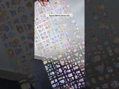 Kawaii 100 Pcs Sticker Kit 🌷🎀✨#stationery #stickers #sticker #cute #kawaii #trendingonshorts