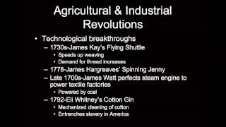Agricultural and Industrial Revolutions