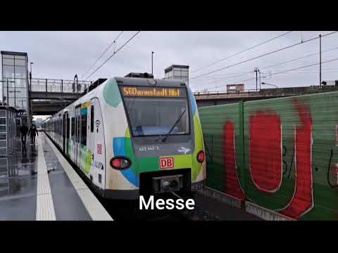 S-Bahn Rhein Main - Ansagen Linie S6 von Freidberg bis Darmstadt