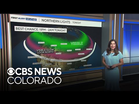 Colorado could be treated to a rare northern lights display Monday night