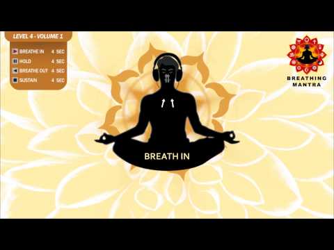 Guided Breathing Mantra (4 - 4 - 4 - 4) Pranayama Yoga Breathing Exercise (Level 4 - Volume 1)
