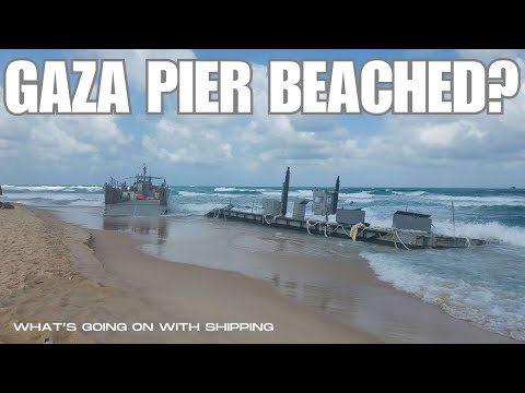 Has the Gaza Pier Been Beached? | Army Watercraft come ashore off Gaza and Israel