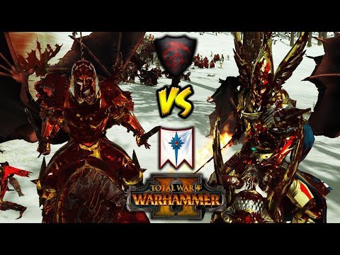 BLOOD DRAGON FLEES TYRION! - Vamp Counts vs High Elves - Total War: Warhammer 2 - Quick Battle #69
