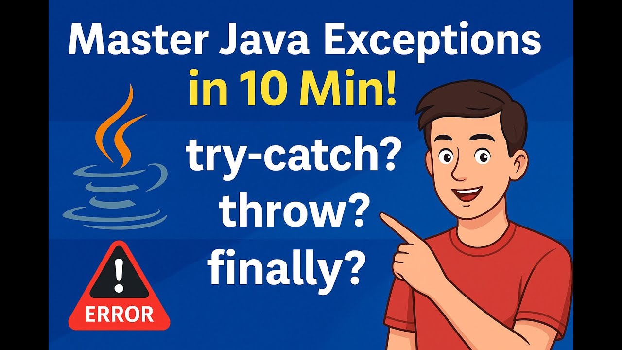 #11  Exception Handling Explained 🔥 | try-catch, throw, throws, finally | Beginner to Pro