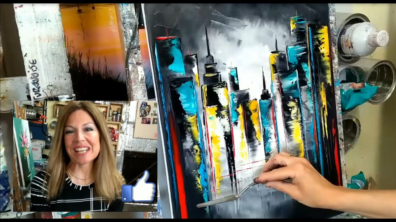 TUTO ABSTRAIT FACILE MANHATTAN BY NIGHT