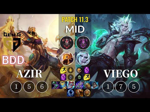 GEN Bdd Azir vs Viego Mid - KR Patch 11.3
