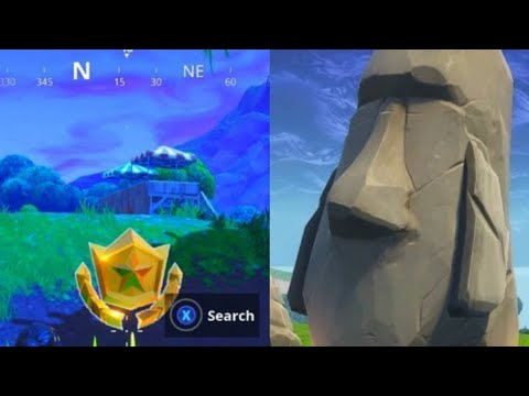 search where the stone heads are looking