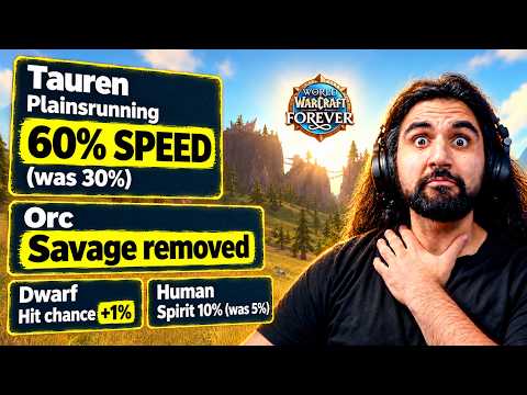 Tauren Can Now Run at 60% SPEED?! WoW Forever Racial Rework