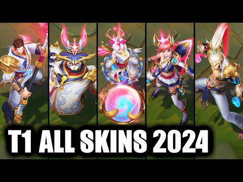 All T1 Skins Spotlight Jayce Orianna Lee Sin Jinx Bard (League of Legends)