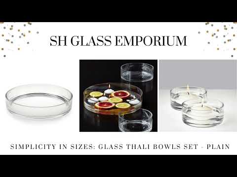 Simplicity in sizes: glass thali bowls set - plain