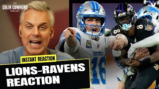 Lions-Ravens Reaction: Detroit bullies Baltimore, Lamar Jackson sacked 7x | Colin Cowherd NFL