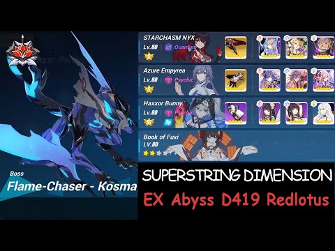 Honkai Impact 3 Superstring Dimension EX Abyss D419 Redlotus Nyx vs Flame-Chaser Kosma