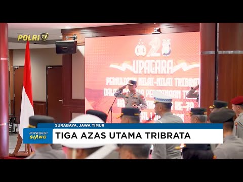 POLDA JATIM GELAR UPACARA PEMULIAAN NILAI-NILAI TRIBRATA PERINGATI HARI BHAYANGKARA KE-79