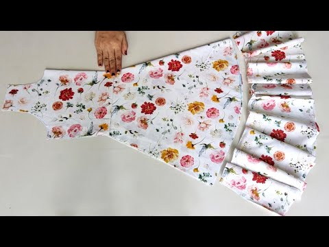 Umbrella Cut Frill Baby Frock Cutting and stitching | Baby Frock Cutting and stitching | Baby Frock