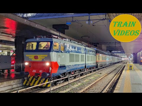 Caimano E656.492 per Milano: Arrivo e Partenza da Roma Termini dell'Invio Storico