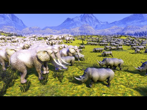 25K ELEPHANTS vs 12K RHINOS UEBS - Ultimate Epic Battle Simulator