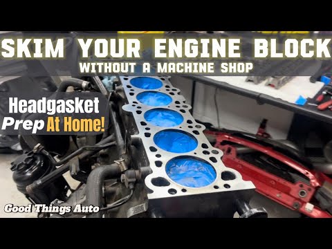 How To Skim your Engine Block!  MLS Headgasket Prep at Home!