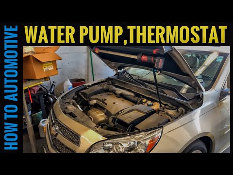 Chevy Malibu with 2.5 L Engine Water Pump, Thermostat, and Coolant Reservoir Bottle