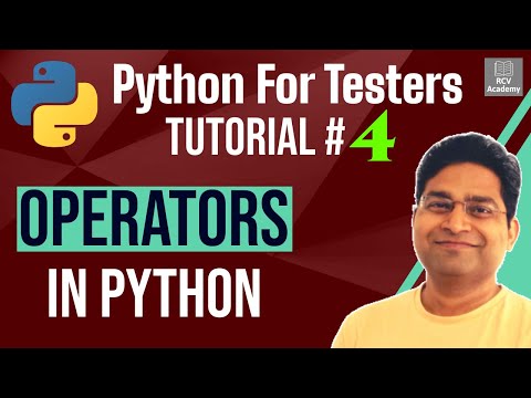 Python for Testers 4 Operators in Python