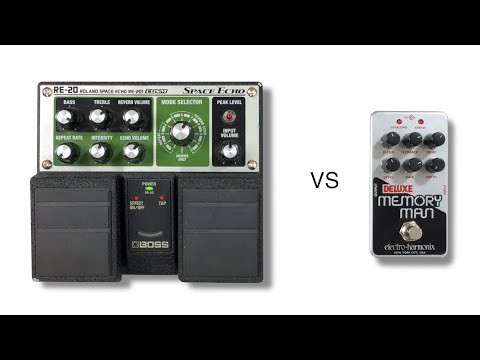 Electro Harmonix Nano Deluxe Memory Man vs Boss RE 20