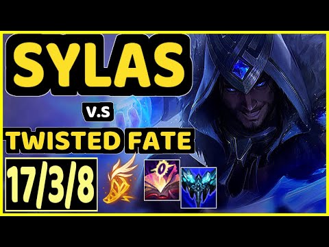 SYLAS vs TWISTED FATE - 17/3/8 KDA MID GAMEPLAY - EUW Ranked GRANDMASTER