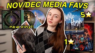 NOV/DEC MEDIA FAVORITES! (vinyl haul, tv shows, + more!!)