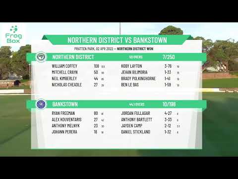 NPC - Third Grade - Grand Final - Northern District v Bankstown - Day 1