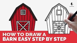 HOW TO DRAW A BARN EASY