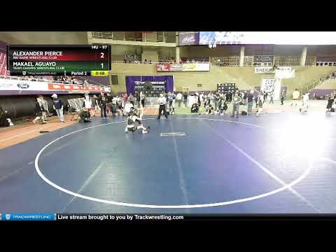 97 Lbs Cons. Round 5 - Alexander Pierce, Big Game Wrestling Club Vs Makael Aguayo, Team Champs Wre