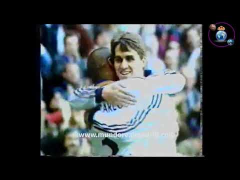 Real Madrid 4  Real Sociedad 2 . Temporada 1998/99. Un pase que se envenena y se va a la escuadra.