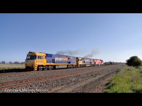 7XM4 Pacific National Steel Train Departs Gheringhap Loop (24/8/2025) - PoathTV Railways