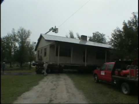 Part of a video titled Moving a residential concrete block house - YouTube