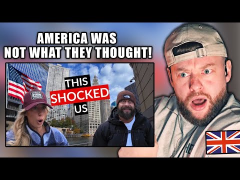 Brit Reacts to "British Couple's First Time in America!"