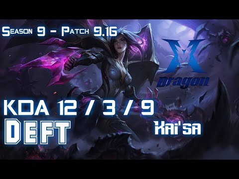 KZ Deft KAI'SA vs JINX ADC - Patch 9.16 KR Ranked