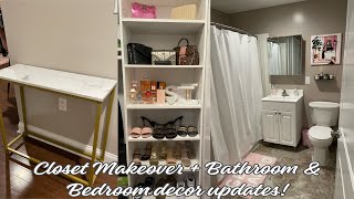 Decorate and organize my closet with me!  New Entry way Table + Bathroom & Bedroom Decor updates!