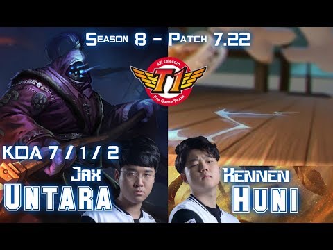 SKT T1 Untara JAX vs SKT T1 Huni KENNEN Top - Patch 7.22 KR Ranked