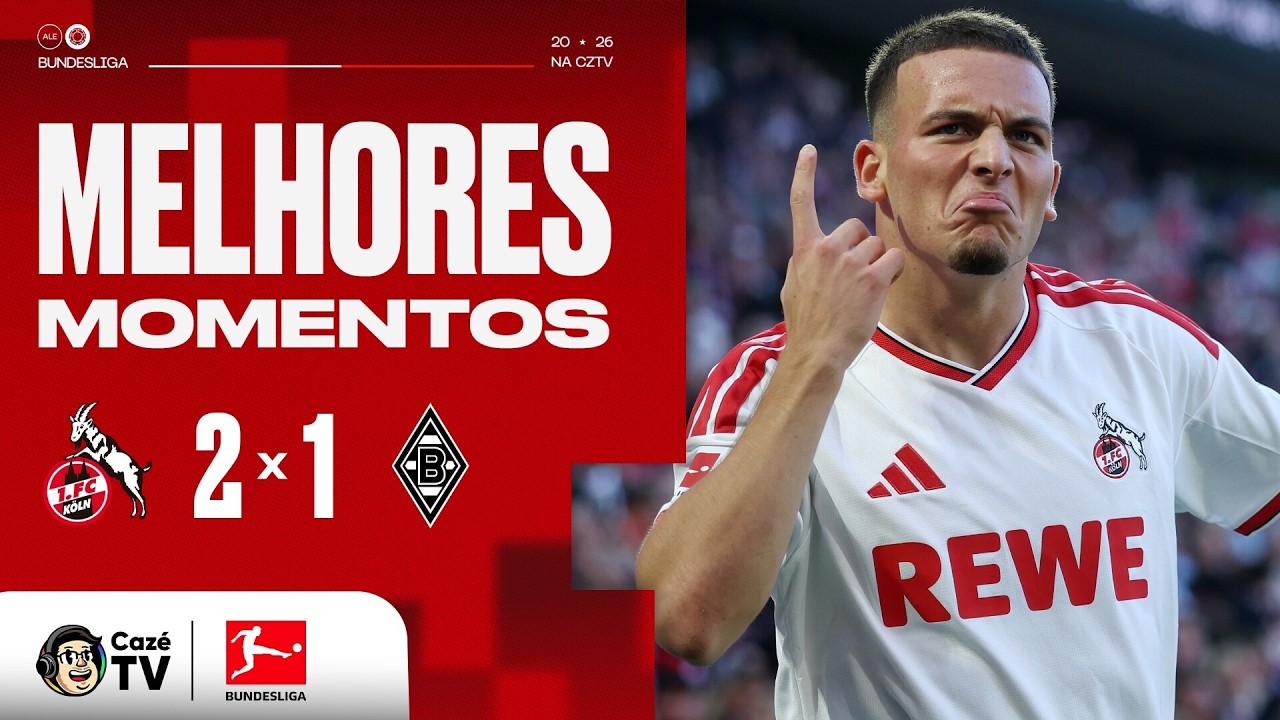 MELHORES MOMENTOS: FC KÖLN 2 X 1 BORUSSIA MÖNCHENGLADBACH | BUNDESLIGA 26/27 | 5ª RODADA