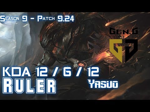 Gen Ruler YASUO vs EZREAL ADC - Patch 9.24 KR Ranked
