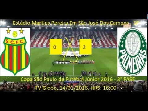 Copa São Paulo de Futebol 2016 Sampaio Correa Ma 0 x 2 Palmeiras Sp