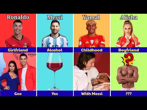 Comparison: Ronaldo vs Messi vs Yamal vs Alisha Lehmann